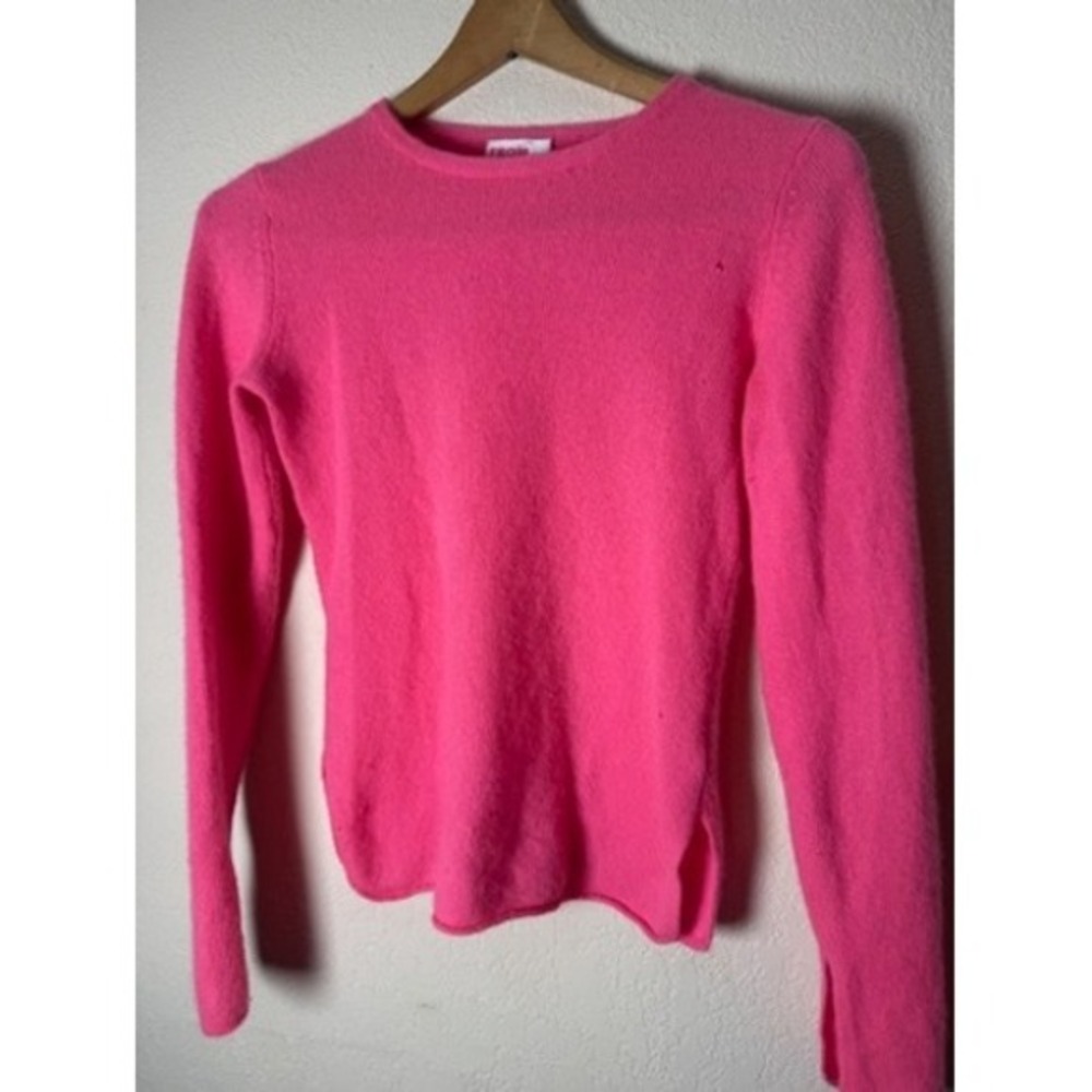 From Future 100% Cashmere Sweater, Hot Pink Long Sleeve Crew Neck Pullover *READ